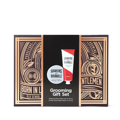 Set për meshkuj Hawkins & Brimble, krem rroje 100 ml + balsam pas rroje 125 ml