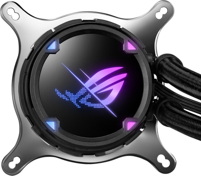 Ftohës me ujë ASUS ROG STRIX LC II 120 ARGB, i zi / bardhë