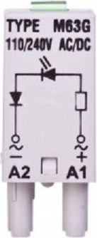 Modul sinjalizimi L M63G, LED jeshile, 110–230V AC/DC, gri