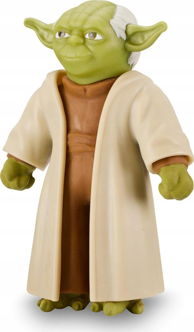 Фигура играчка Star Wars Stretch Јода, 19cm, за деца 5+, зелено крем