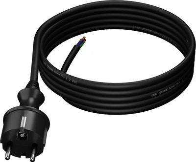 Kabllo lidhëse me prizë Plastrol PP-40H w / u 3m H05RR-F 3x1.5 IP44 (W-97271), e zezë