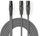 Kabllo audio Nedis OnStage, XLR 3-pin 2x mashkull në femër, 1.5m, gri