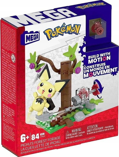 Set ndërtimi Mega Bloks Pokemon Forest Adventure Pikachu, blloqe ndërtimi, për fëmijë, shumëngjyrësh
