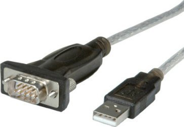 Kabllo konvertues USB në RS232, 1.8m, kabllo të dhënash, gri