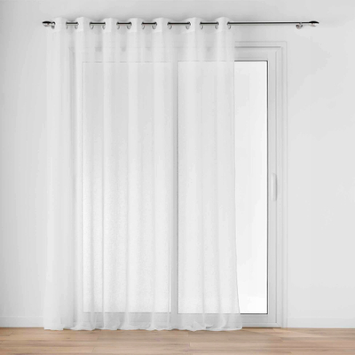 Perde me unaza Carlin, 240 x 240 cm, poliester, e bardhë