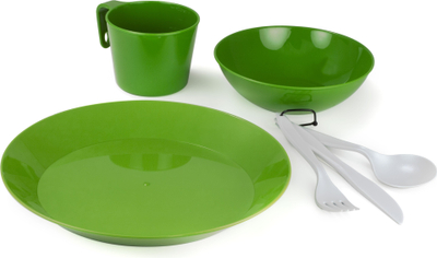 Set ngrënieje GSI Outdoors Cascadian 1 Person, pjatë tas gotë, plastikë e fortë, shumëngjyrëshe