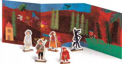 Puzëll druri Ludattica Woody Little Red Riding Hood, 24 copë, për kalamaj 3+