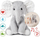Плишана играчка Cloud B Elliot Elephant, машина за звук со бел шум, авто-исклучување, сива