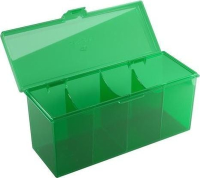 Kuti kartash Gamegenic Fourtress 320+, mbajtëse për 2 deck, plastike, jeshile gjysmë transparente