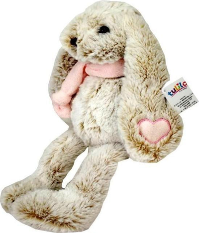 Lepurush lodër Tulilo Mascot Little Rabbit Tosiek, 32 cm, gri me roz