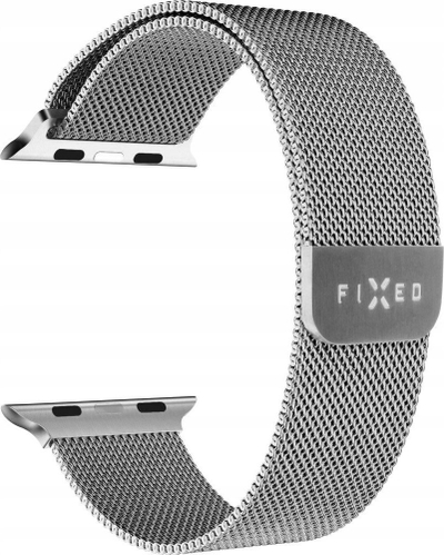 Rrip metalik FIXED Mesh Strap për Apple Watch, 42/44/45mm, argjend