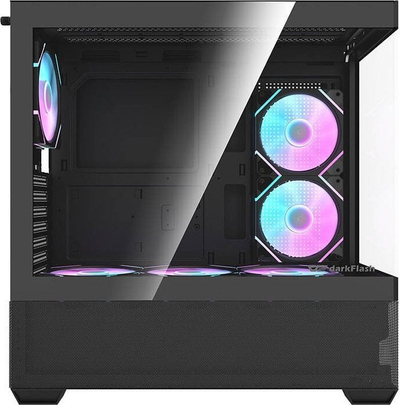 Kasa kompjuteri DarkFlash, PSU 700W, 6 ftohës, mbështetje ftohje me ujë, e zezë