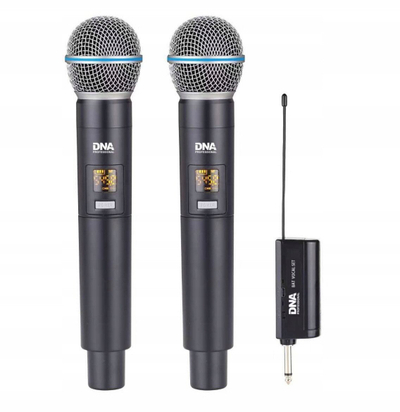 Sistem mikrofoni pa tela DNA BAT Dual Vocal Set, UHF 518–542 MHz, 2 mikrofona dore, i zi