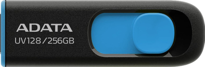USB ADATA UV128, 256GB, USB 3.2, blu me të zezë