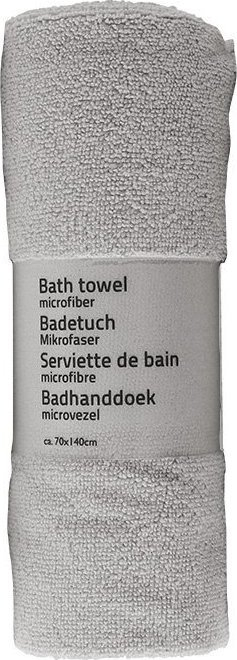 Peshqir banjo me mikrofibër Bath towel, 70x140 cm, superthithës, gri e çelët
