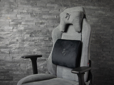 Jastëk mbajtës Arozzi Lumbar Support, shkumë memory, velur, i zi