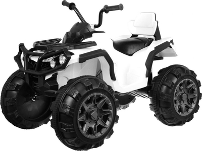 Motorrinë elektrike fëmijësh Quad ATV, 12V, rrota EVA, e bardhë