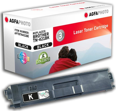 Kartush toner AgfaPhoto APTBTN421BE, për Brother TN-421BK, 3000 faqe, i zi