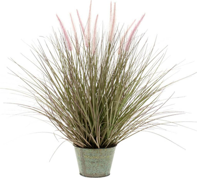 Bimë artificiale VidaXL Pennisetum Grass, 58 cm, vazo zinku, jeshile