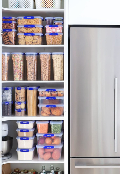 Set enë magazinimi Sistema Klip It Plus, 400 ml, 3 copa, transparent