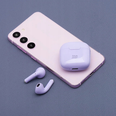 Безжични слушалки Blue Star FI7, Bluetooth 5.3, TWS, виолетови