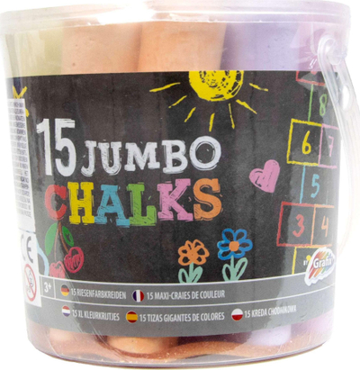 Set shkumësash Grafix Jumbo, 15 copë, shumëngjyrëshe