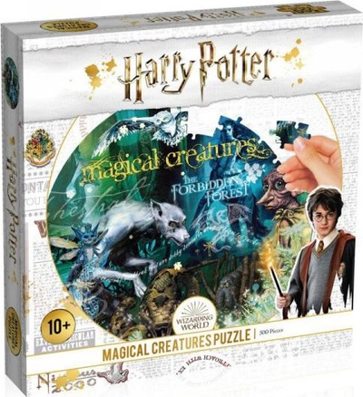 Puzzle Winning Moves Harry Potter Magical Creatures, 500 copa, për moshat 10+, me kuti të bardhë