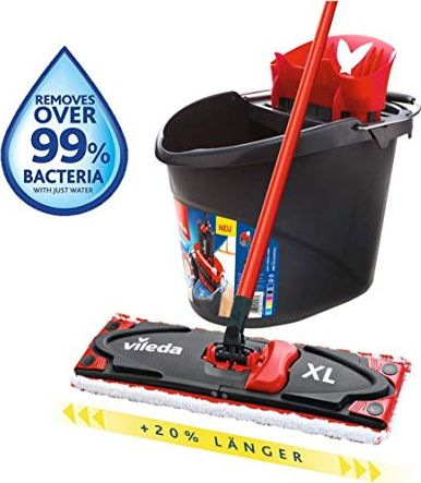 Set për pastrim dyshemeje Vileda Ultramat XL 161035, me kovë, mikrofibër, i kuq