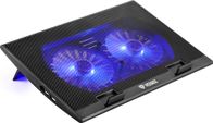 Bazë ftohëse për laptop Yenkee YSN 120, 2 ventilatorë, LED blu, e zezë