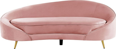Divan Beliani Savar, kadife, 3 vende, rozë pastel