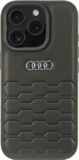 Futrollë telefoni Audi AU-TPUPCI16P-GT/D2-BK për iPhone 16 Pro 6.3", lëkurë sintetike, e zezë