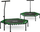 Trampolinë Neo-Sport Fitness 4FT, 127 cm, e zezë/gjelbër