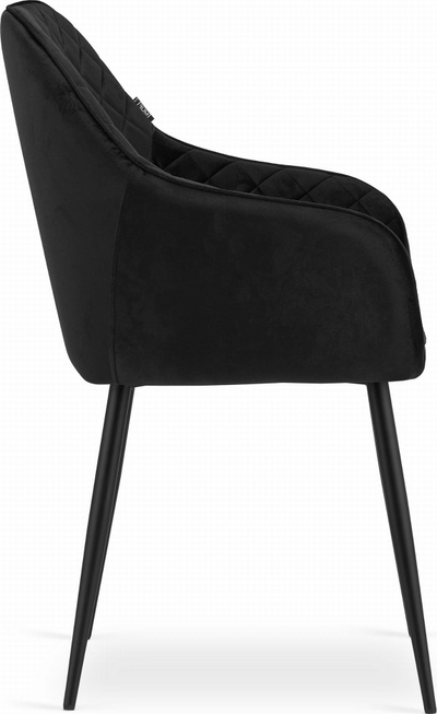 Karrige ngrënie J-line NUGAT Black X2, velvet, set me 2 copë, e zezë