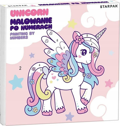 Set pikture me numra Starpak Unicorn, 20x20 cm, për kalamaj