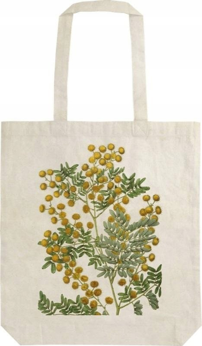 Çantë shpine Skona Ting STBAG50 Mimosa, pambuk 100%, bezhë me print