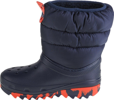 Çizme bore për kalamaj Crocs Classic Neo Puff Boot Jr 207684-410, termo, navy blue