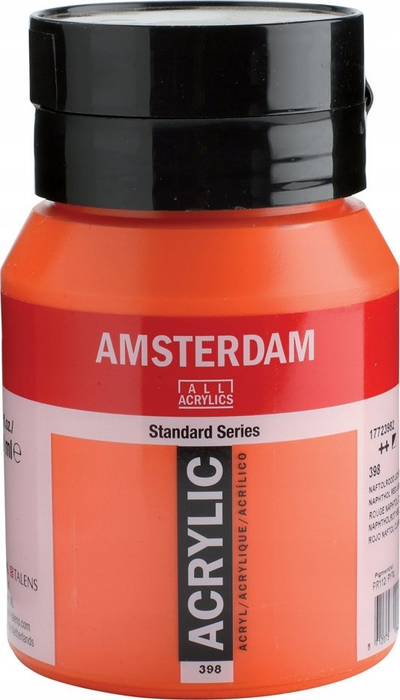 Bojë akrilike Amsterdam Standard Series 398, 500ml, Naphthol Red Light, e kuqe