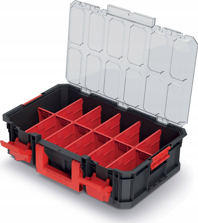 Kuti modulare transporti Modular Solution 517x331x134, me ndarje, plastike, e zezë