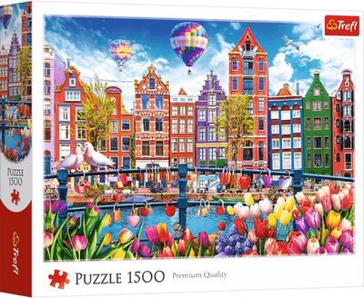Puzzle Trefl Colorful Amsterdam, 1500 copa, shumëngjyrësh