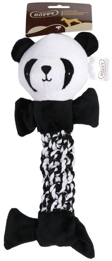 Lodër për qen Hoppy Pets Panda, pellush i butë, e zezë