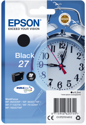 Ngjyrë për printer Epson DURABrite Ultra Ink 27, 350 faqe, e zezë