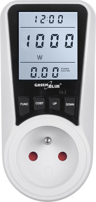 Matës energjie GreenBlue GB350E, ekran LCD, matje kWh