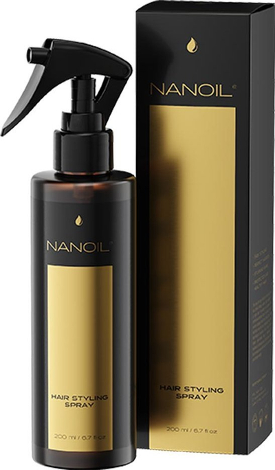 Sprej flokësh Nanoil Hair Styling Spray, 200 ml, për rregullim flokësh