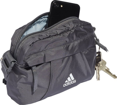 Çantë kozmetike adidas GL Pouch IM4236, poliestër, me rrip shpatulle, gri