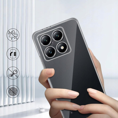 Mbrojtëse telefoni Xiaomi 14T, TPU 2 mm, mbrojtje kamere, transparente