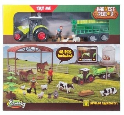 Set ferme Swede G8955, me traktor, drita dhe zë