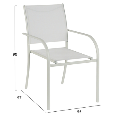 Set ngrënieje për ambient të jashtëm Ofer 5-pjesësh (HM21030), bardhë