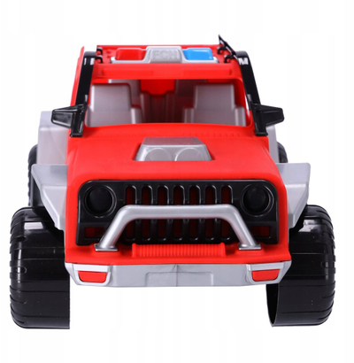 Vetura lodër zjarrfikës 4x4, pull back, 38cm, e kuqe