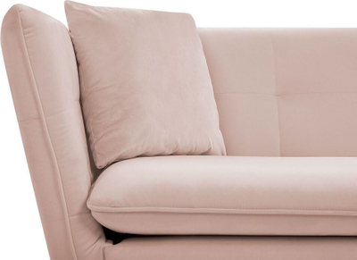 Divan 3-ulës Beliani Frederica, kadife, 200cm, rozë