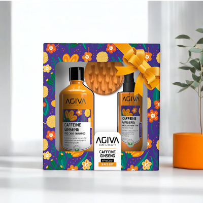 Set për flokë Agiva Caffeine Ginseng (Shampo 500ml+Tonik 200ml+Krehër)